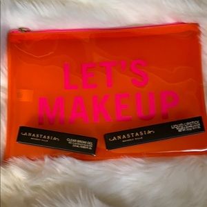 All Brand New Makeup Bag and Lipstick and Brow Gel